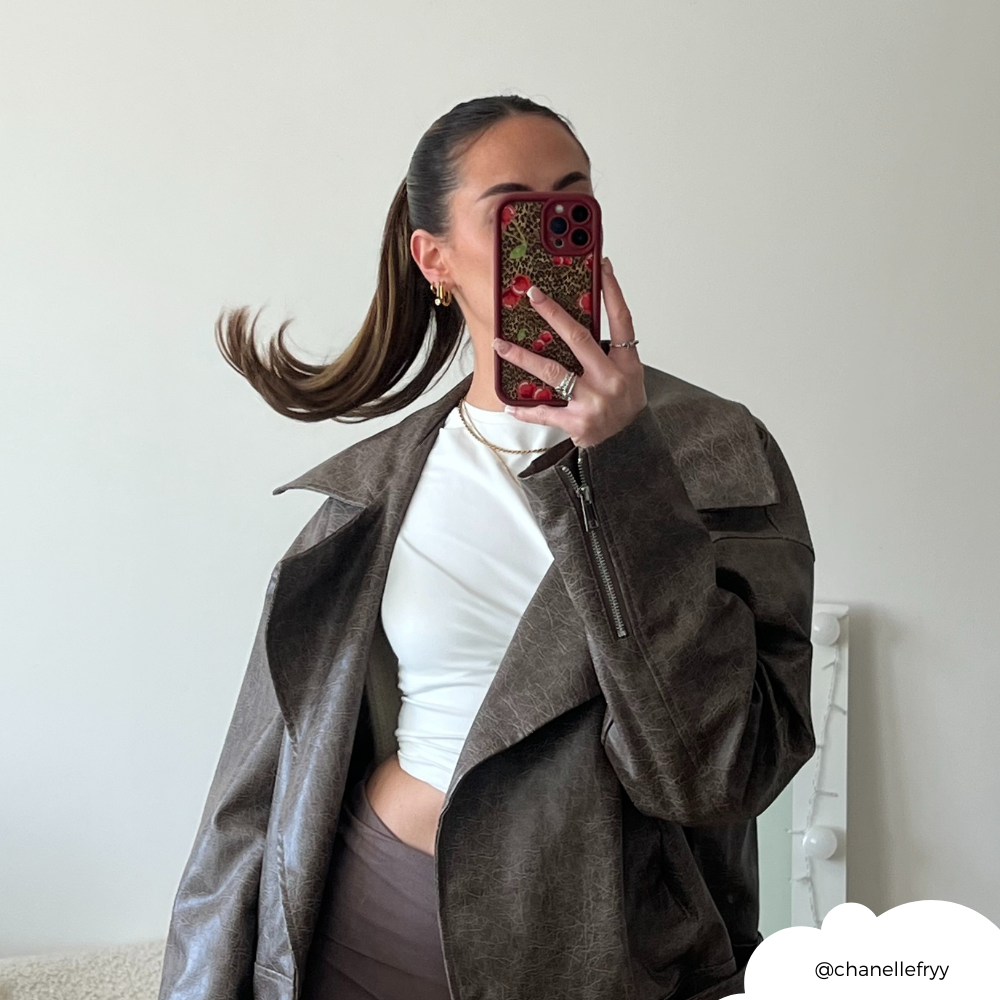 Leopar Kiraz Desenli Telefon Kılıfı