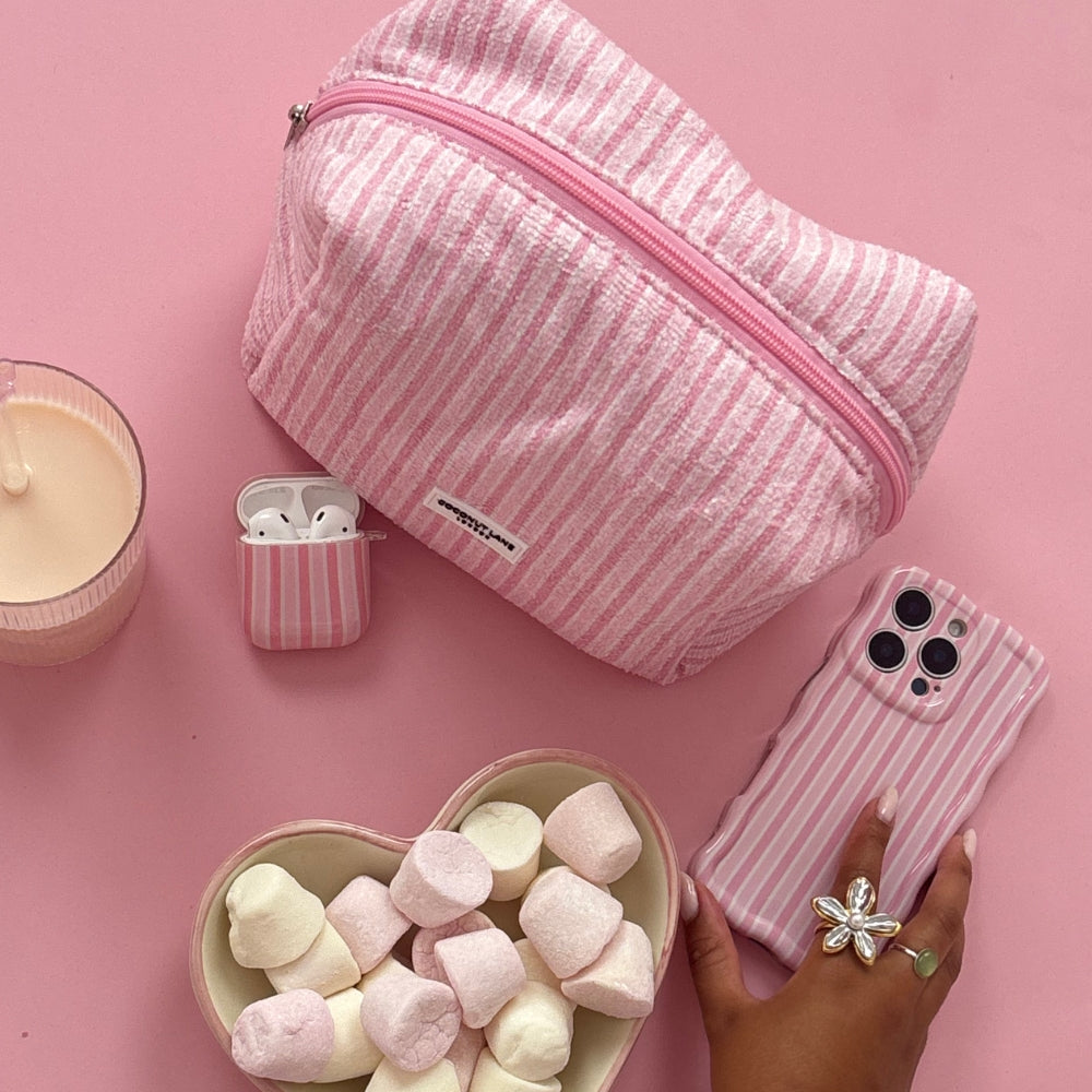 Dalgalı Telefon Kılıfı - Pudra Çizgileri 