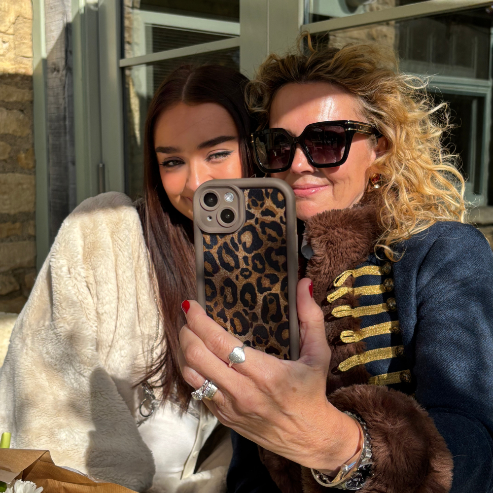 Mocha Leopar Desenli Telefon Kılıfı