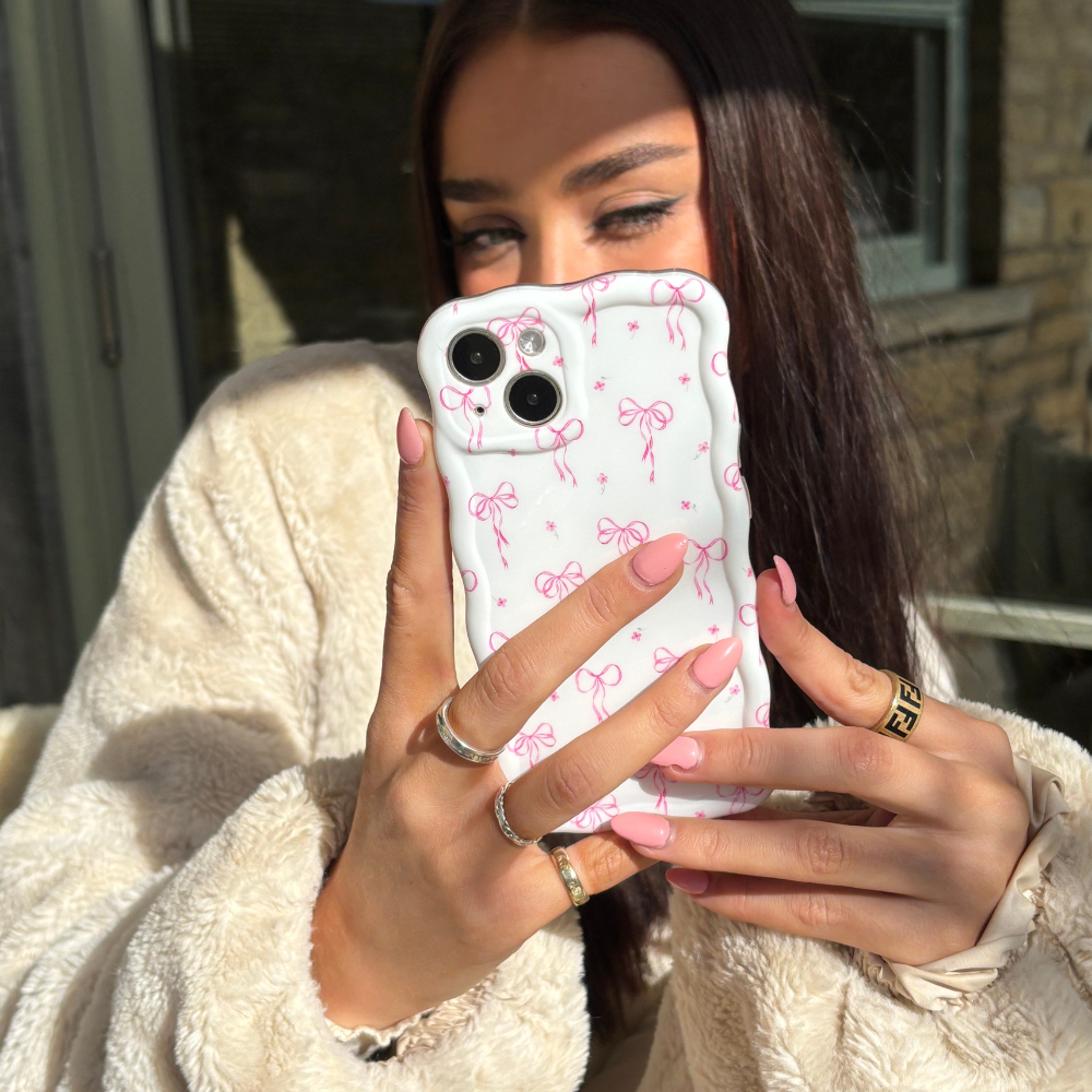 Wavy Phone Case - Dainty Bows