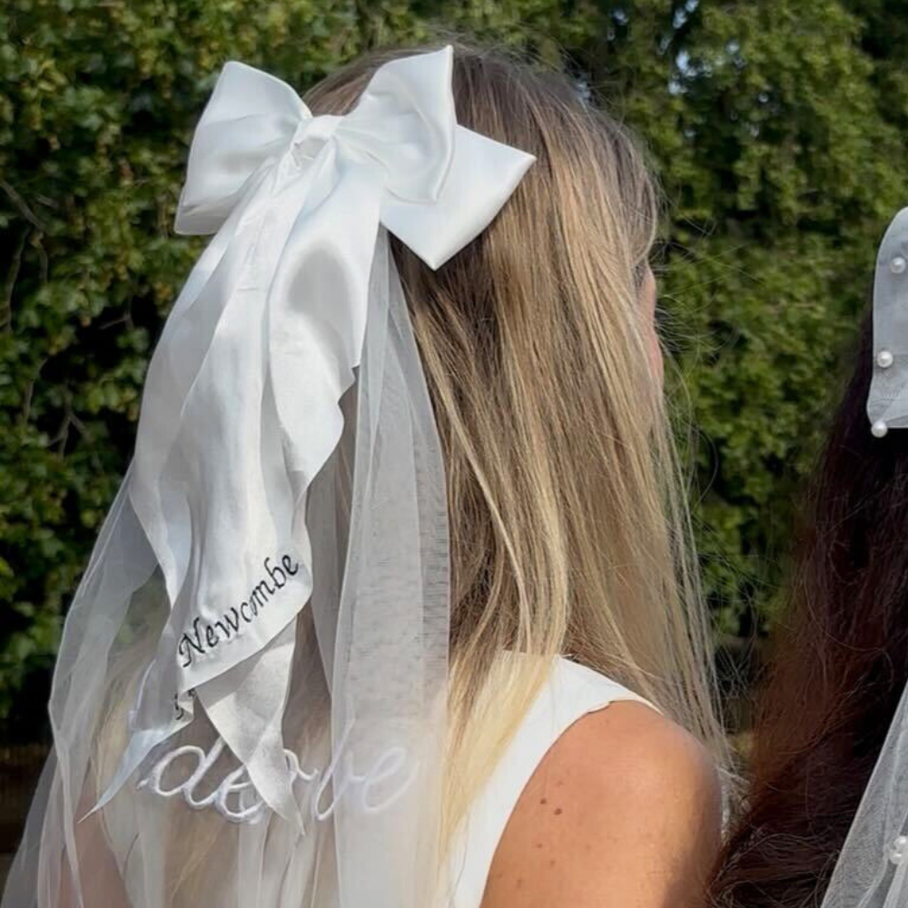 Büyük Fiyonklu Saç Tokası - Beyaz