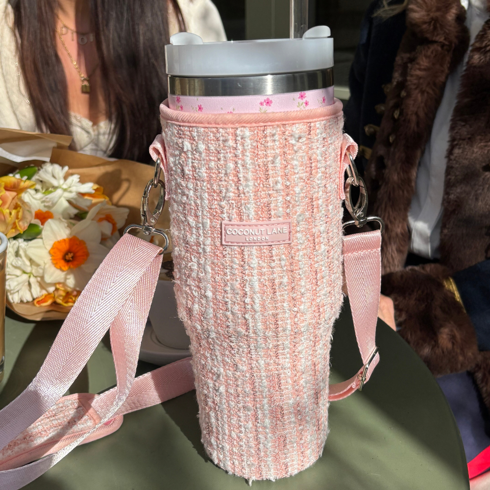 Tumbler Carry Case - Pink Textured Tweed