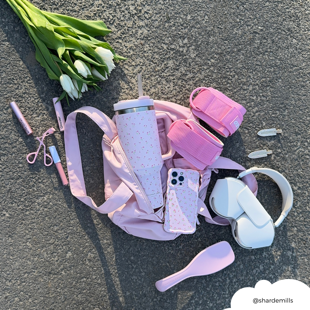 Dalgalı Telefon Kılıfı - Minik Çiçekli Pembe