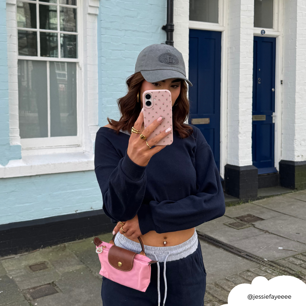 Minik Çilek Desenli Telefon Kılıfı - Pudra Pembesi