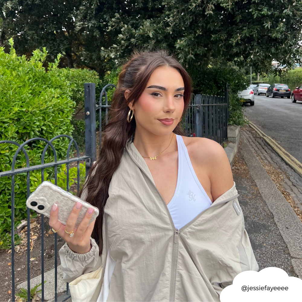 Dalgalı Telefon Kılıfı - Nude Çiçekler