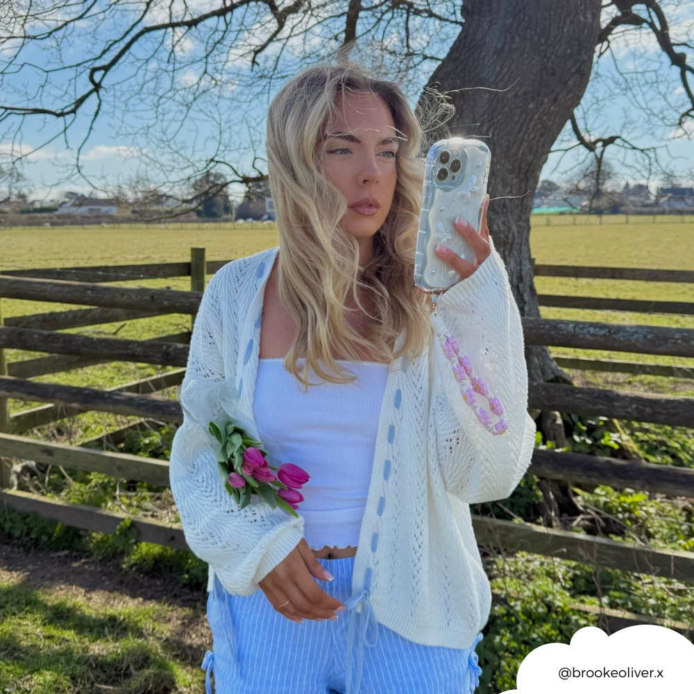 Crochet Flower Phone Strap Bundle - Pink Daisy