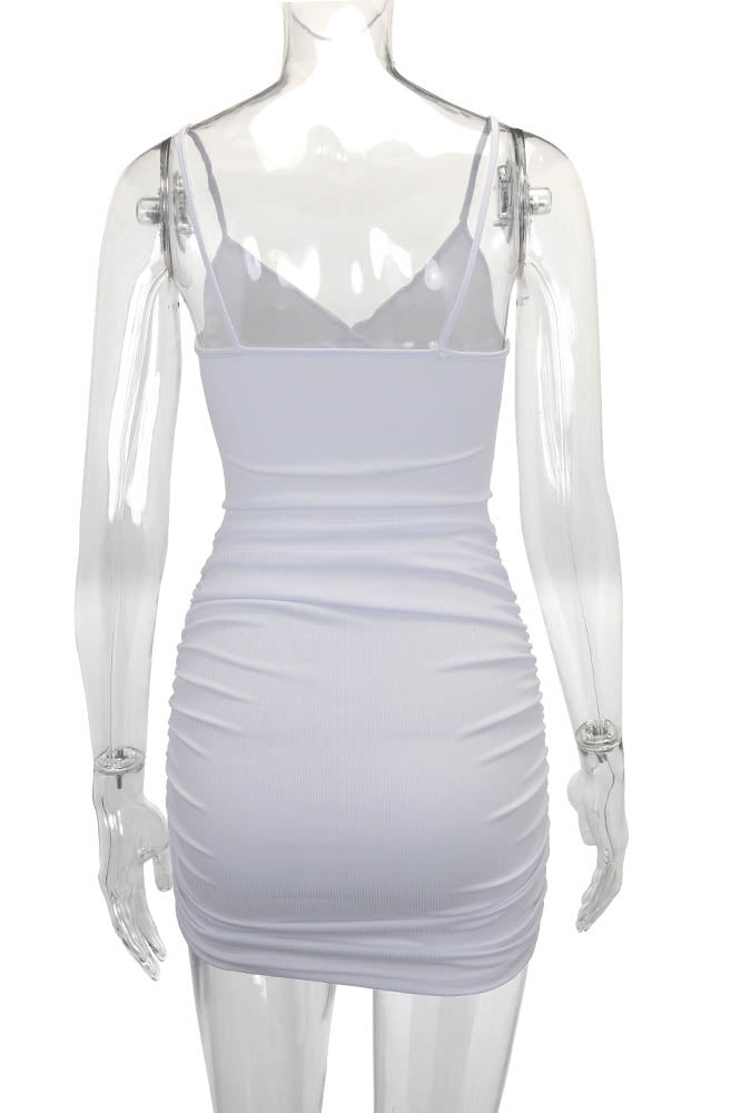 Cross-Strap Cut-Out Bodycon Mini Dress