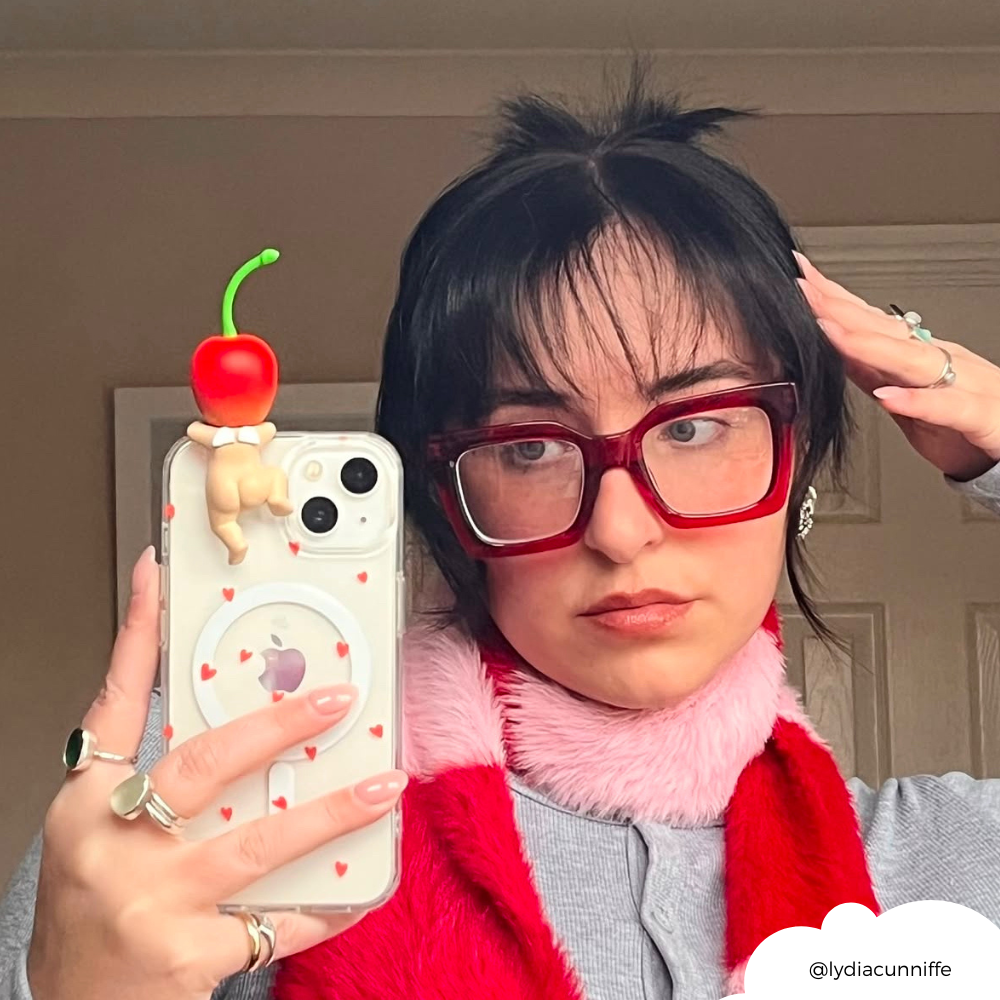 Şeffaf MagSafe® Telefon Kılıfı - Sevimli Kalpler