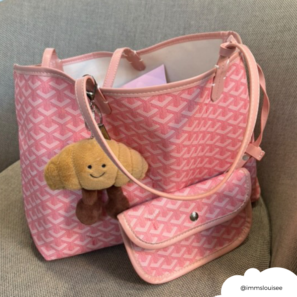 Sevimli Kruvasan Çanta Süsü