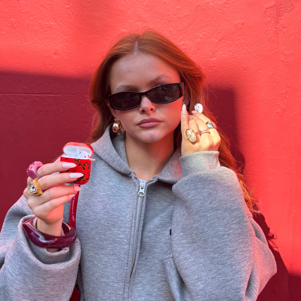 Airpods Kılıfı - Leopar Hibiskus