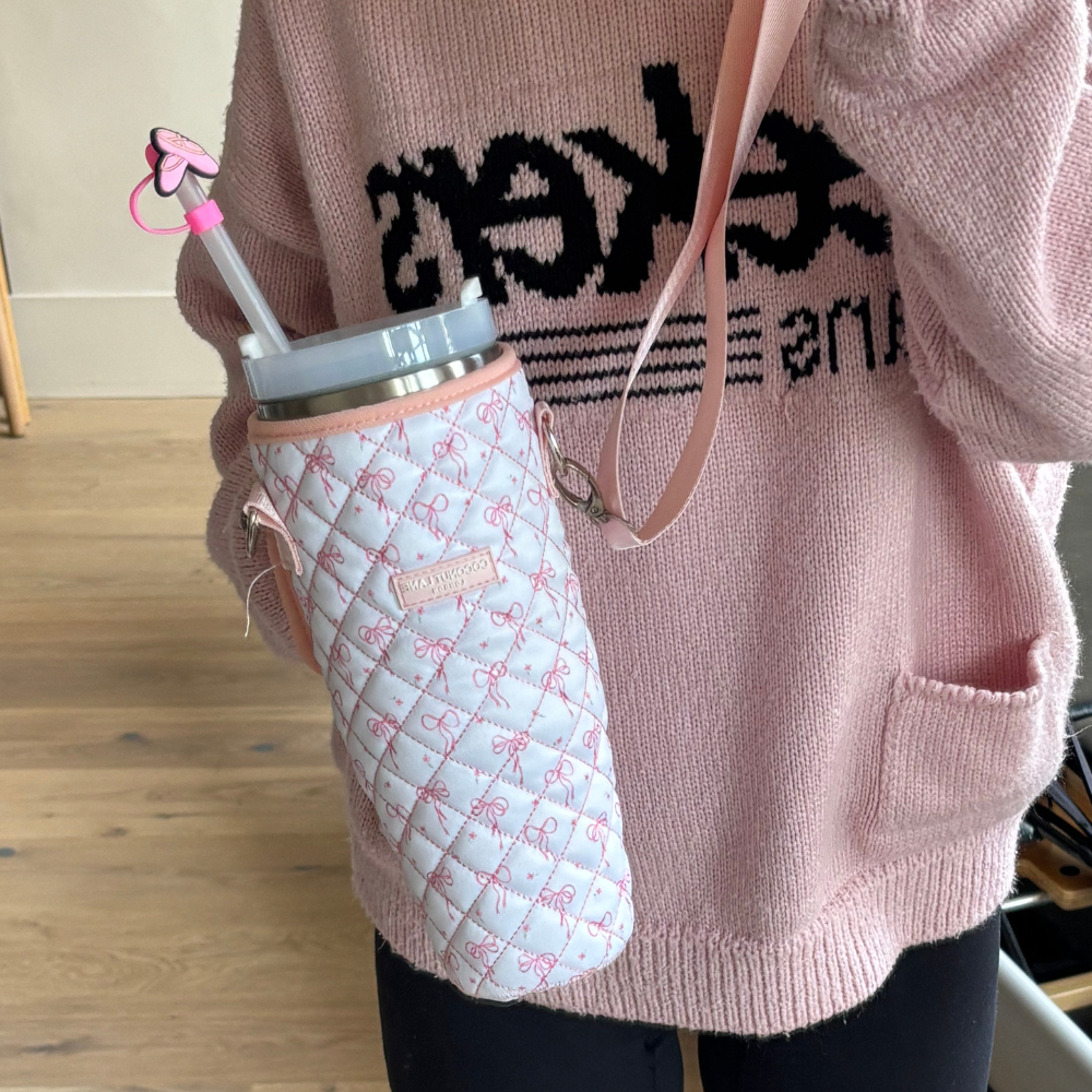 Tumbler Carry Case - Quilted Dainty Bows