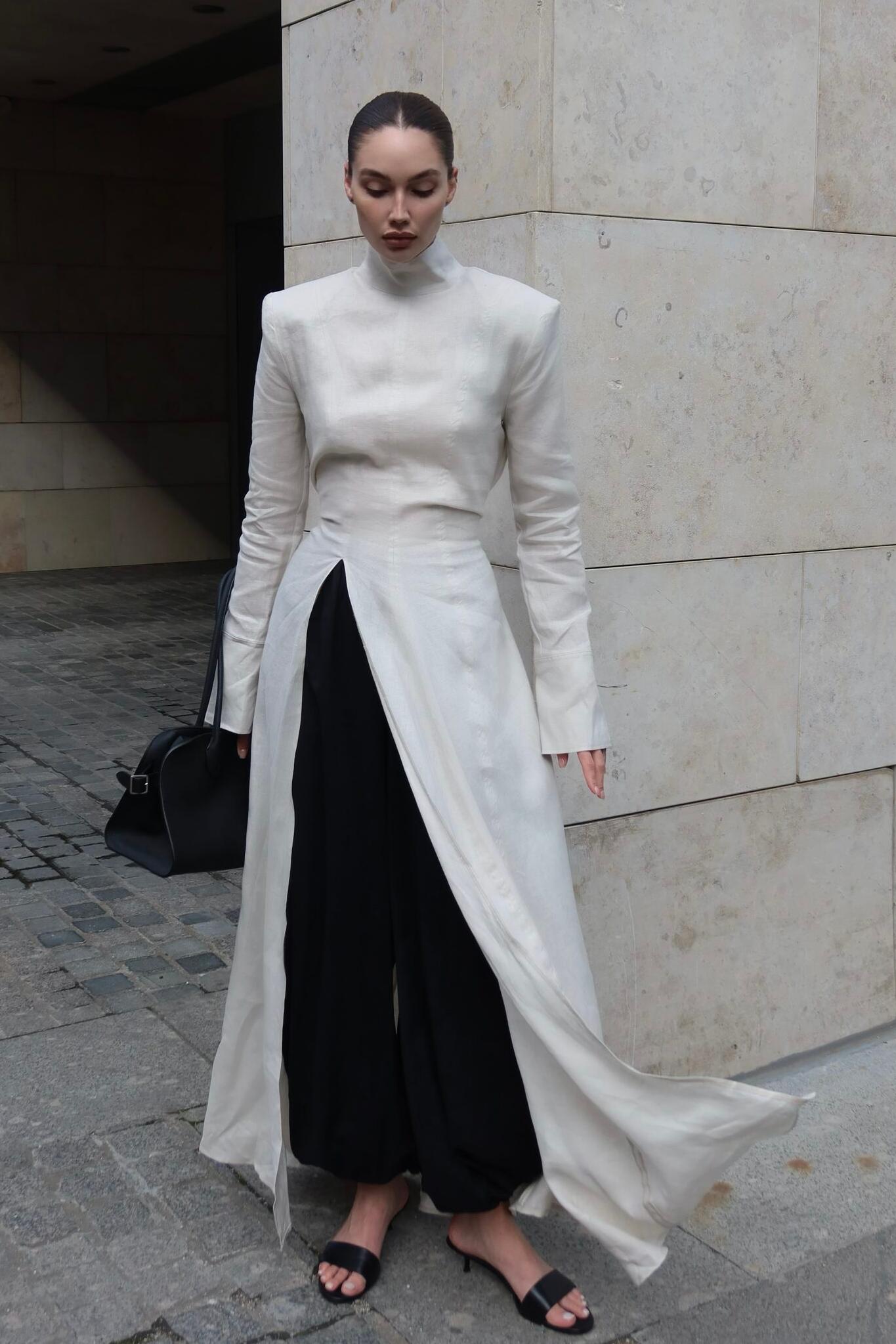 Cady High Neck Long Sleeve Bodycon Maxi Dress