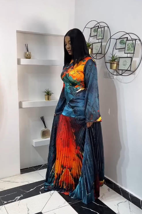 Aurora Pleated Maxi Dress