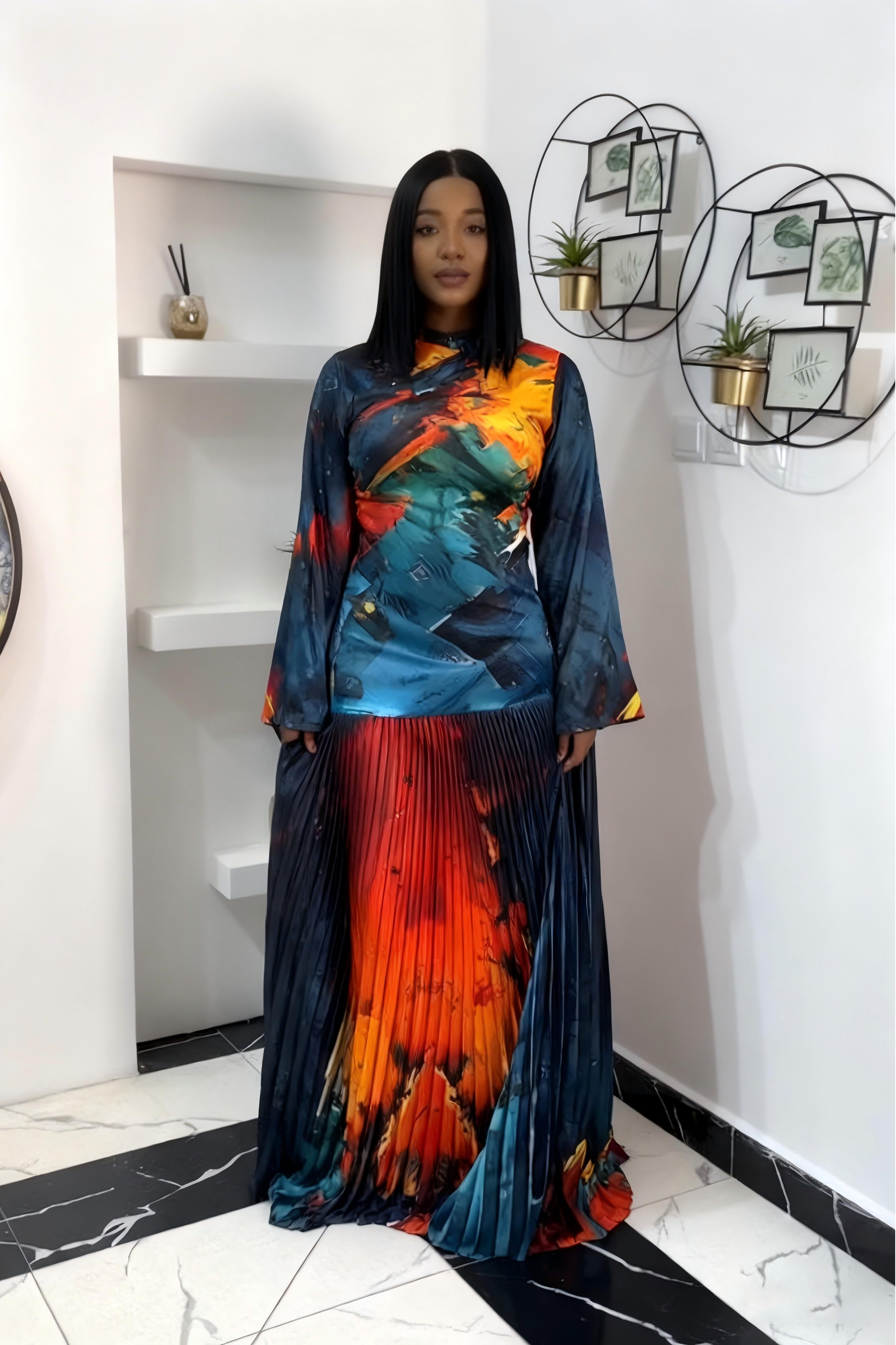 Aurora Pleated Maxi Dress