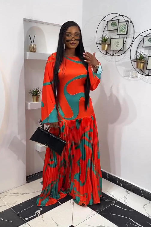 Aurora Pleated Maxi Dress