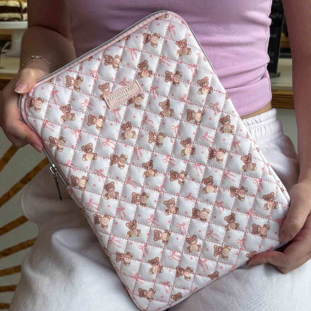 Quilted Thea Teddy iPad Sleeve