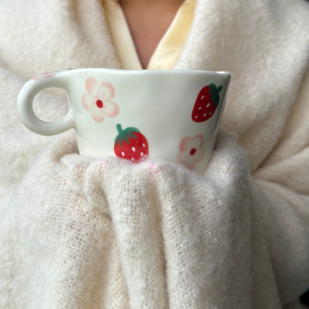 Strawberries & Flowers Mug