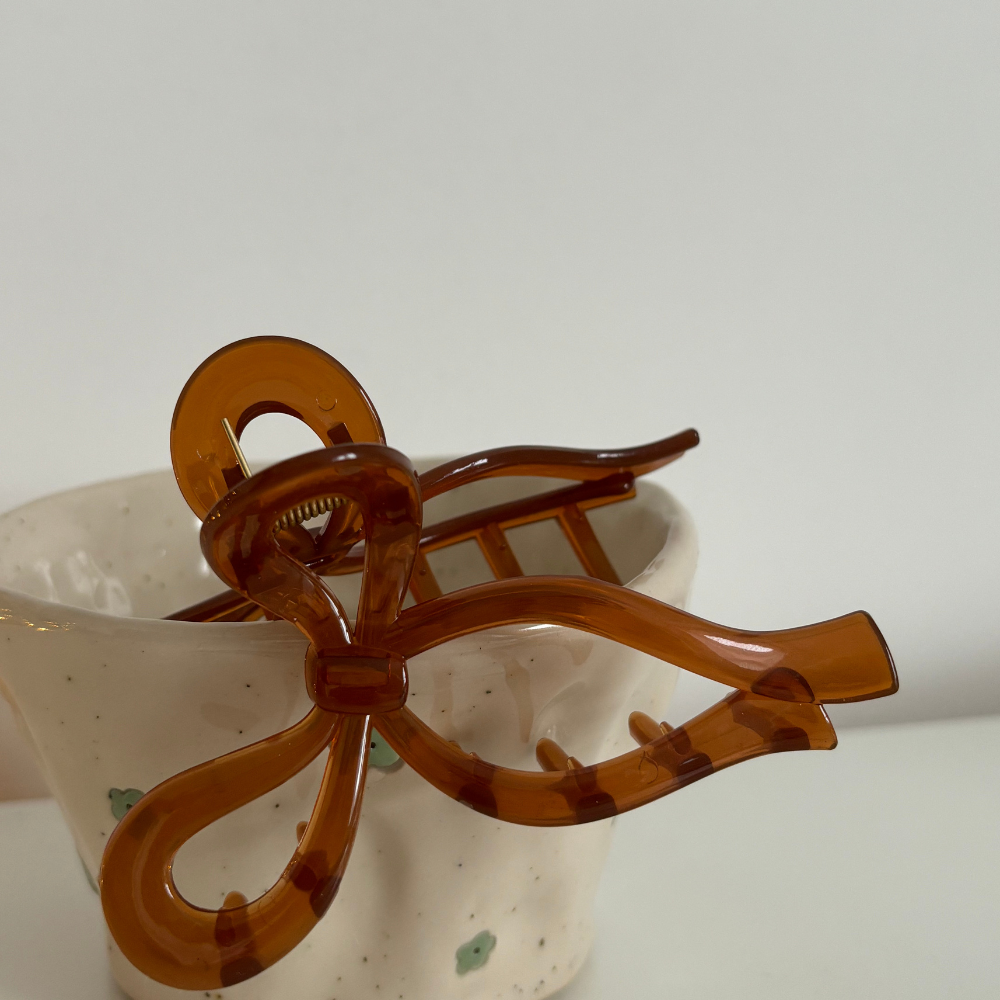 Sevimli Fiyonklu Klips - Kahverengi