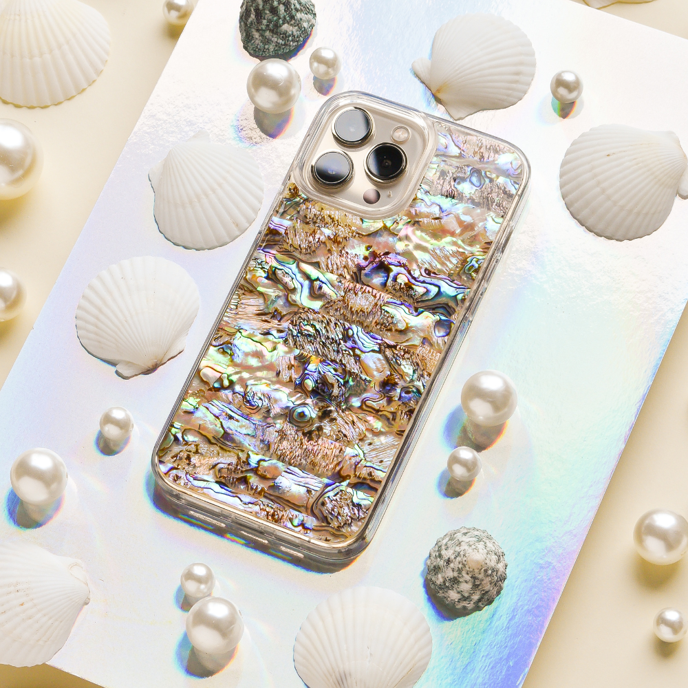 Gerçek Doğal Deniz Kabuğu Telefon Kılıfı - Siyah