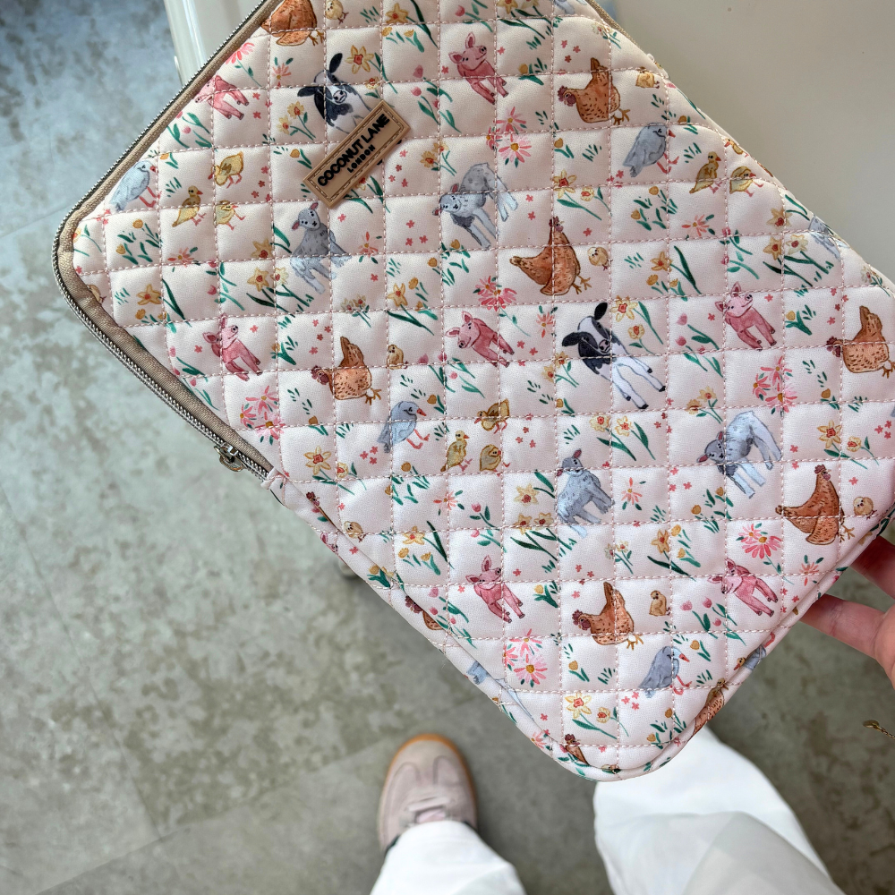 Quilted Farmyard Friends iPad Sleeve