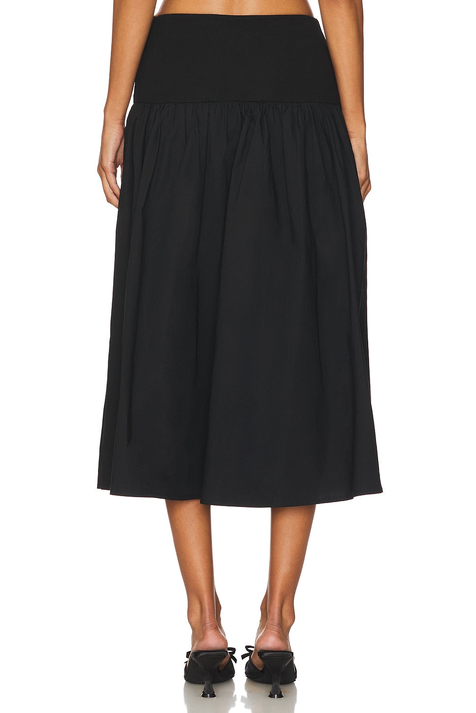 Lucy Black Slit Maxi Skirt