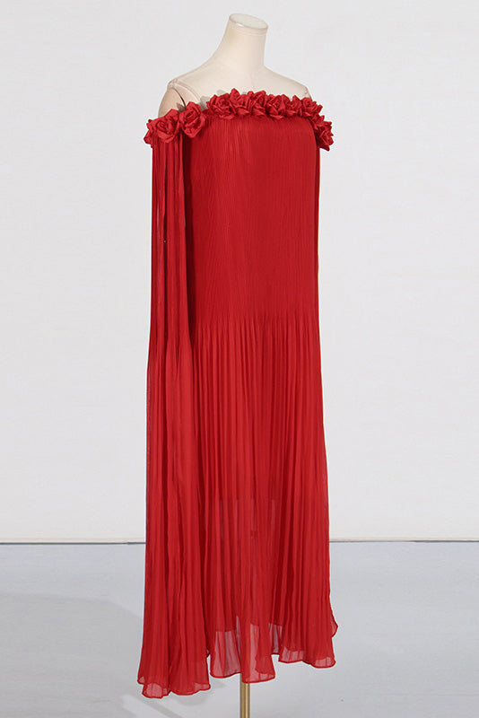 3D Flower Maxi Dress