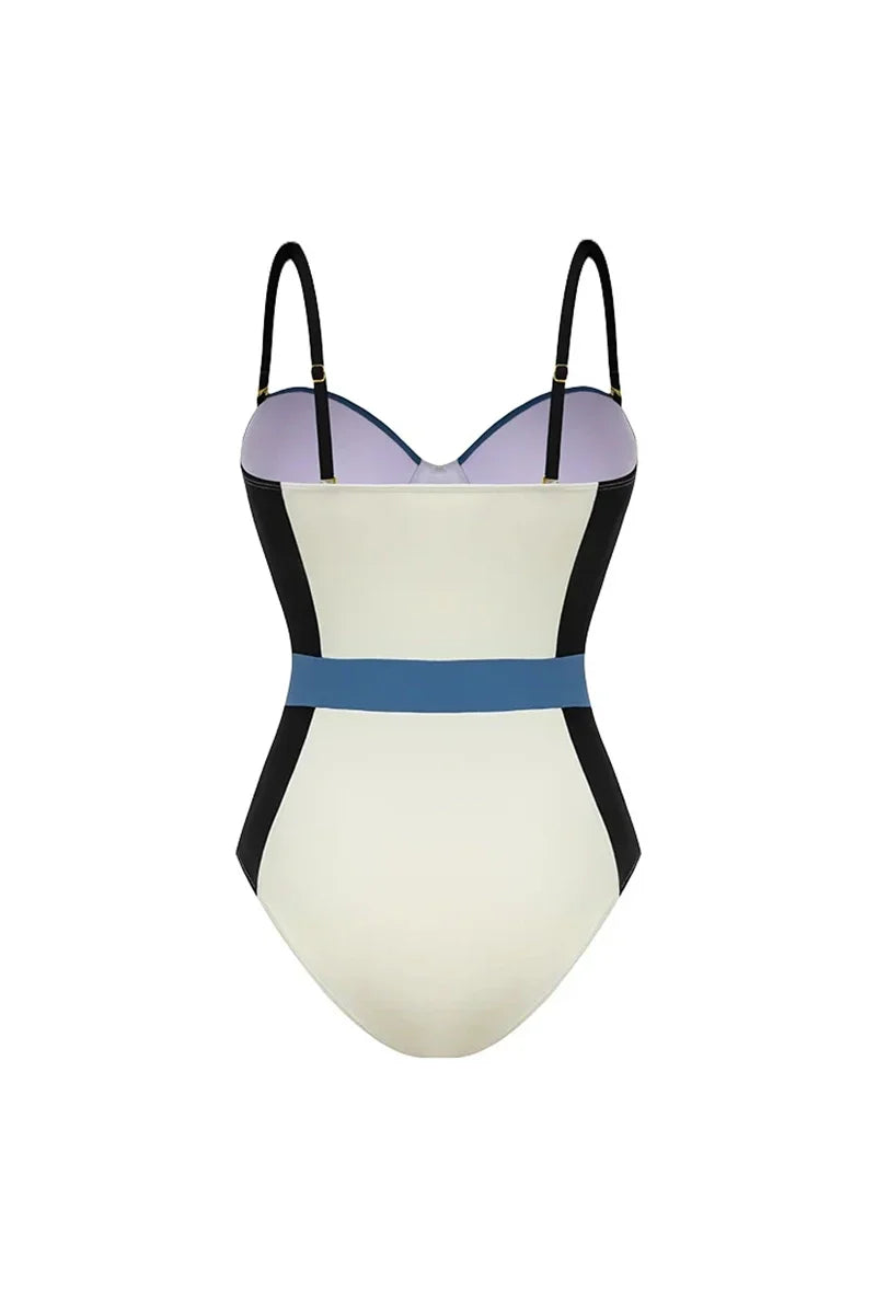 Colorblock Structured One Piece Swimsuit