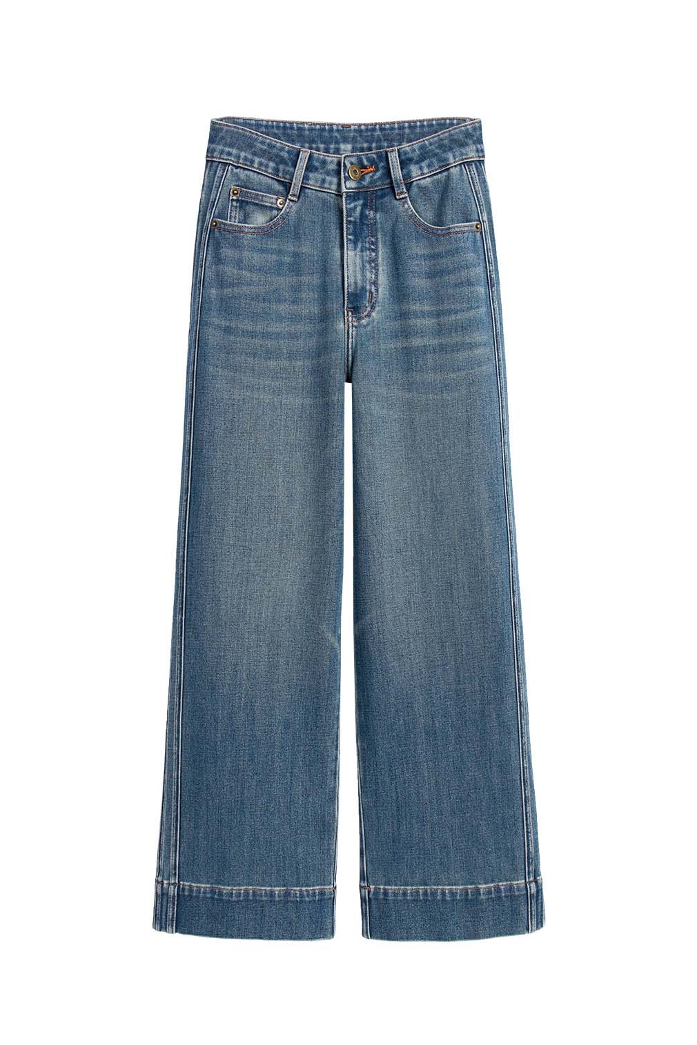 Petite High-Waist Wide-Leg Jeans