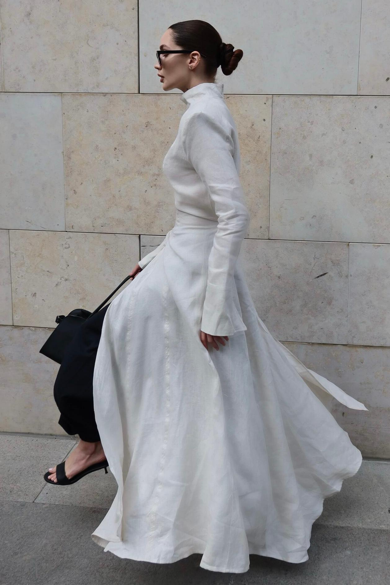 Cady High Neck Long Sleeve Bodycon Maxi Dress