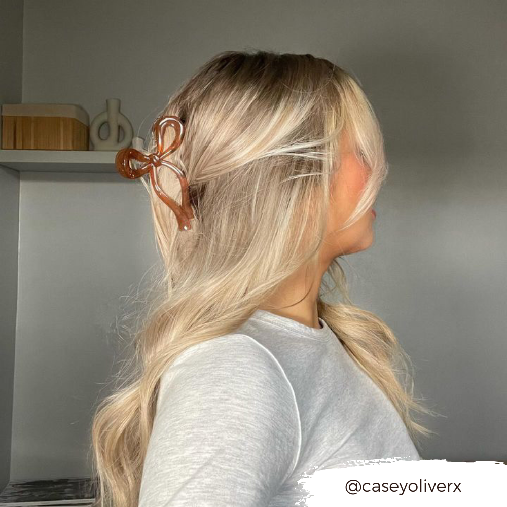 Sevimli Fiyonklu Klips - Kahverengi