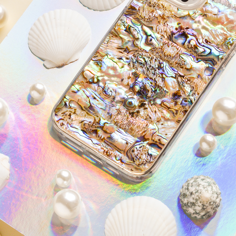 Real Natural Shell Phone Case - Black