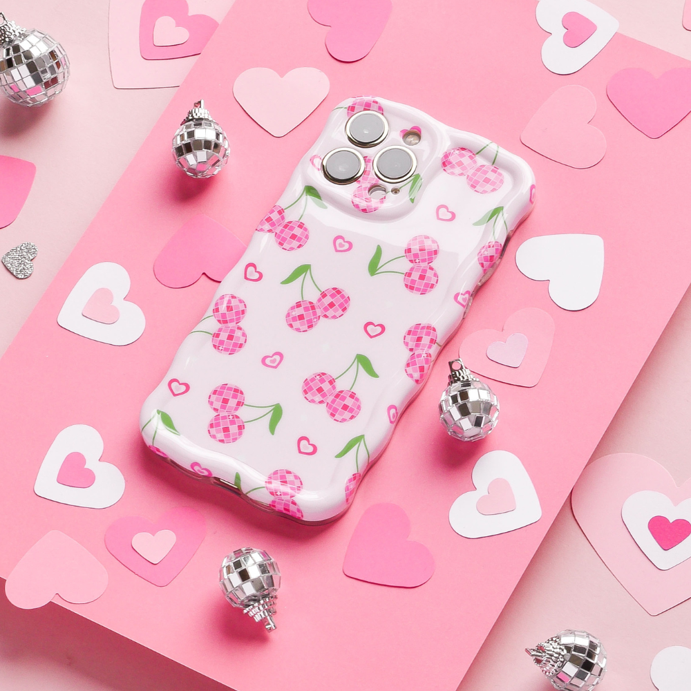 Dalgalı Telefon Kılıfı - Disko Kirazları