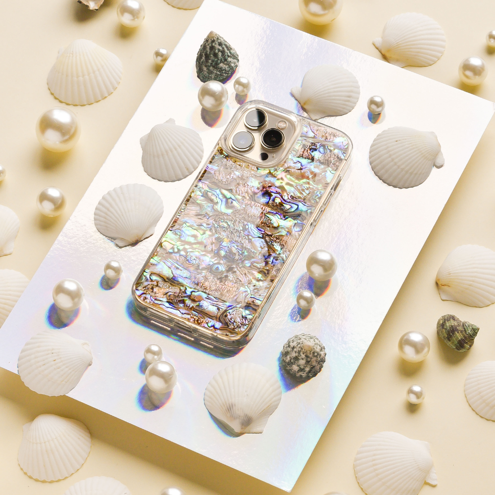 Gerçek Doğal Deniz Kabuğu Telefon Kılıfı - Siyah