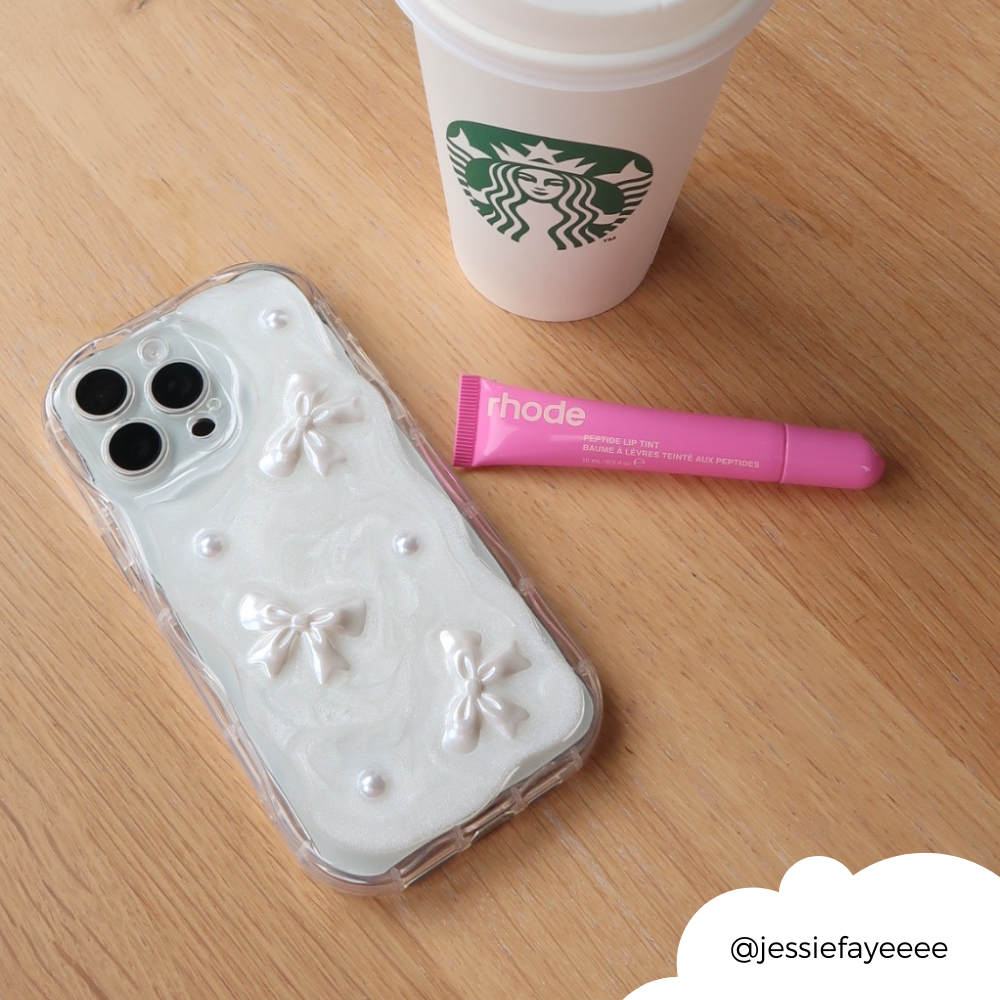 İnci ve Kurdeleli Telefon Kılıfı