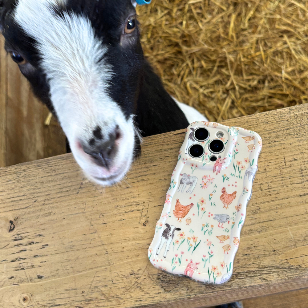 Wavy Phone Case - Farmyard Friends