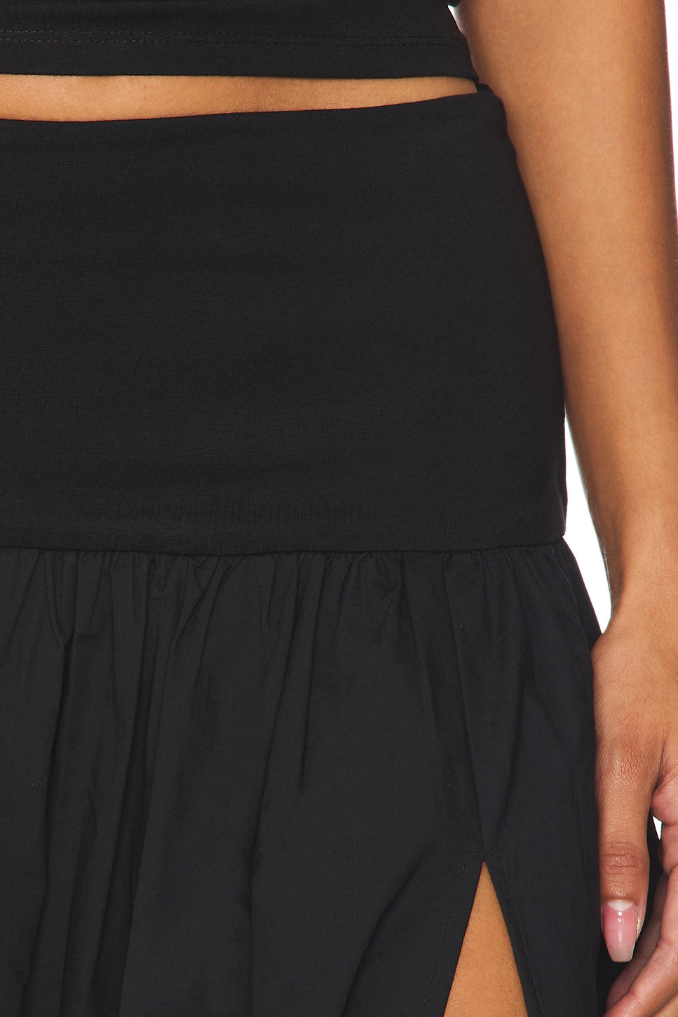 Lucy Black Slit Maxi Skirt