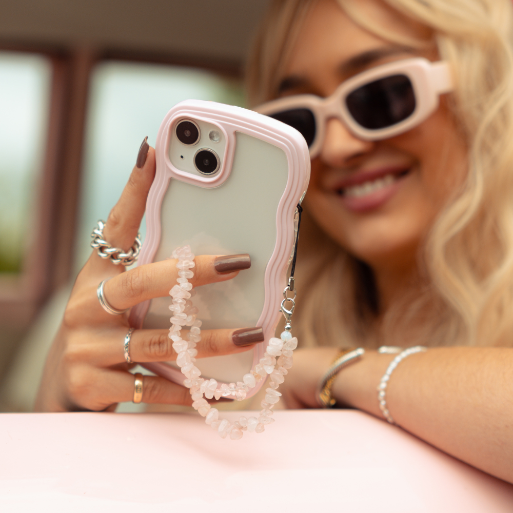 Kavisli Telefon Kılıfı - Pembe 