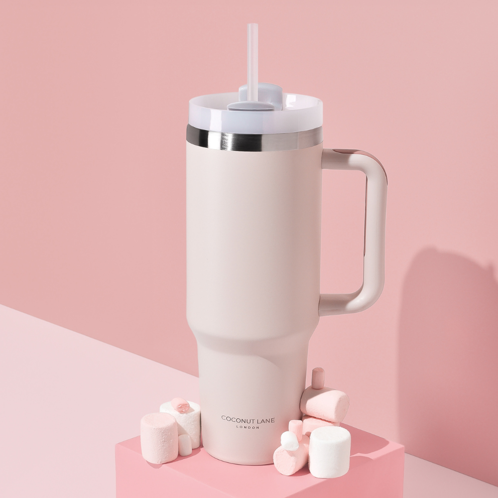Stainless Steel Tumbler - Marshmallow Pink