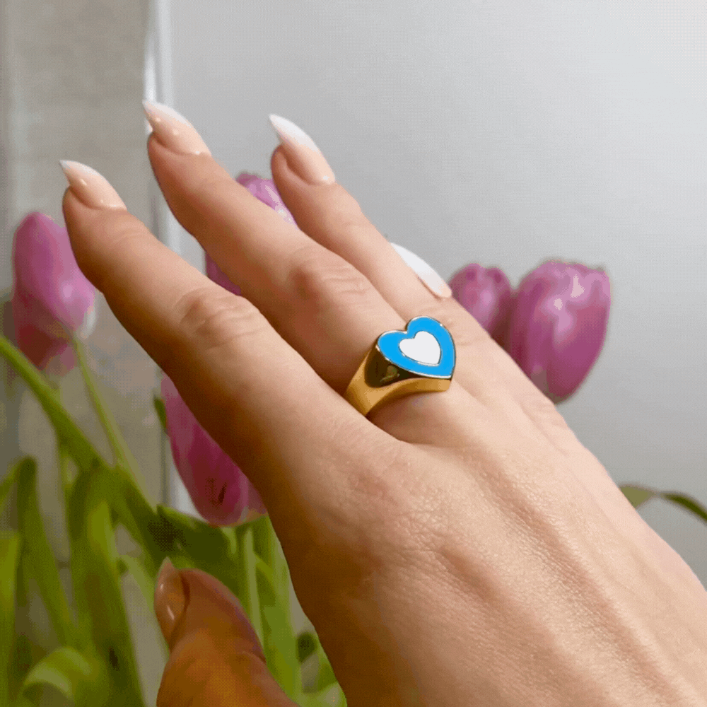 Blue Heart Ring