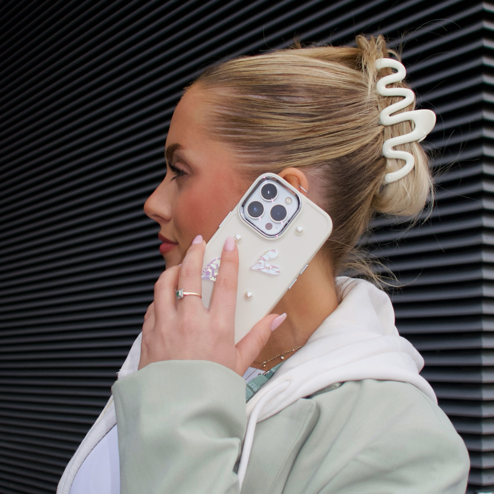 Squiggle Pençe Klipsi - Krem