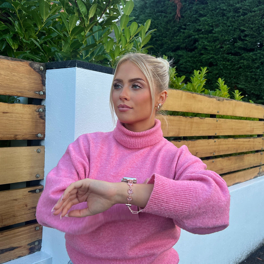 Zincir Bileklik Apple Watch Kayışı - Gül Altın