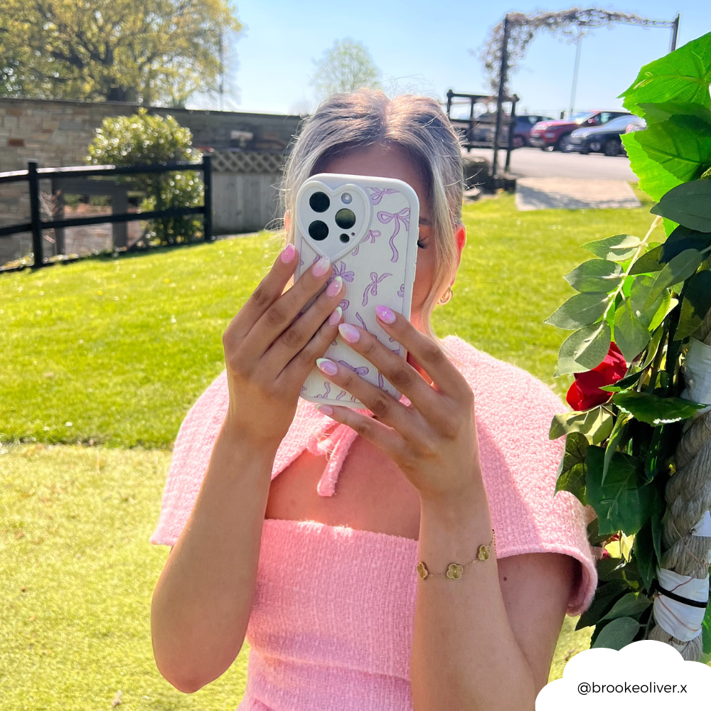 Bowtifully Ribbed Heart Camera Phone Case