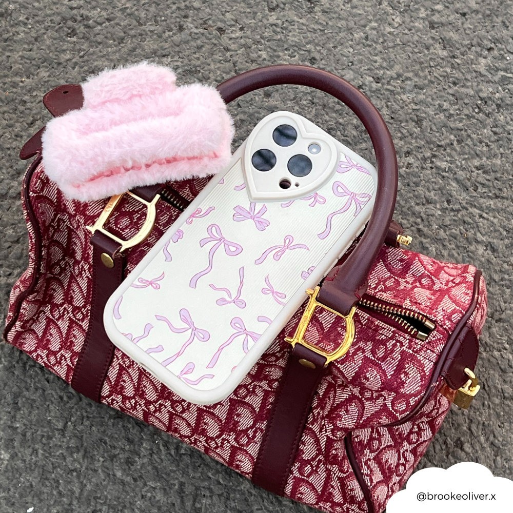 Bowtifully Ribbed Heart Camera Phone Case