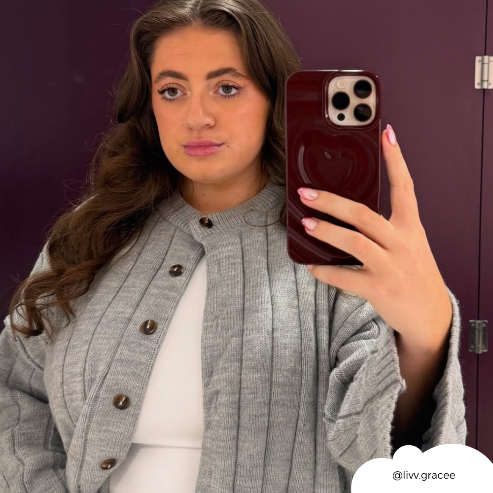 Eriyen Kalp Şeklinde Telefon Kılıfı - Bordo