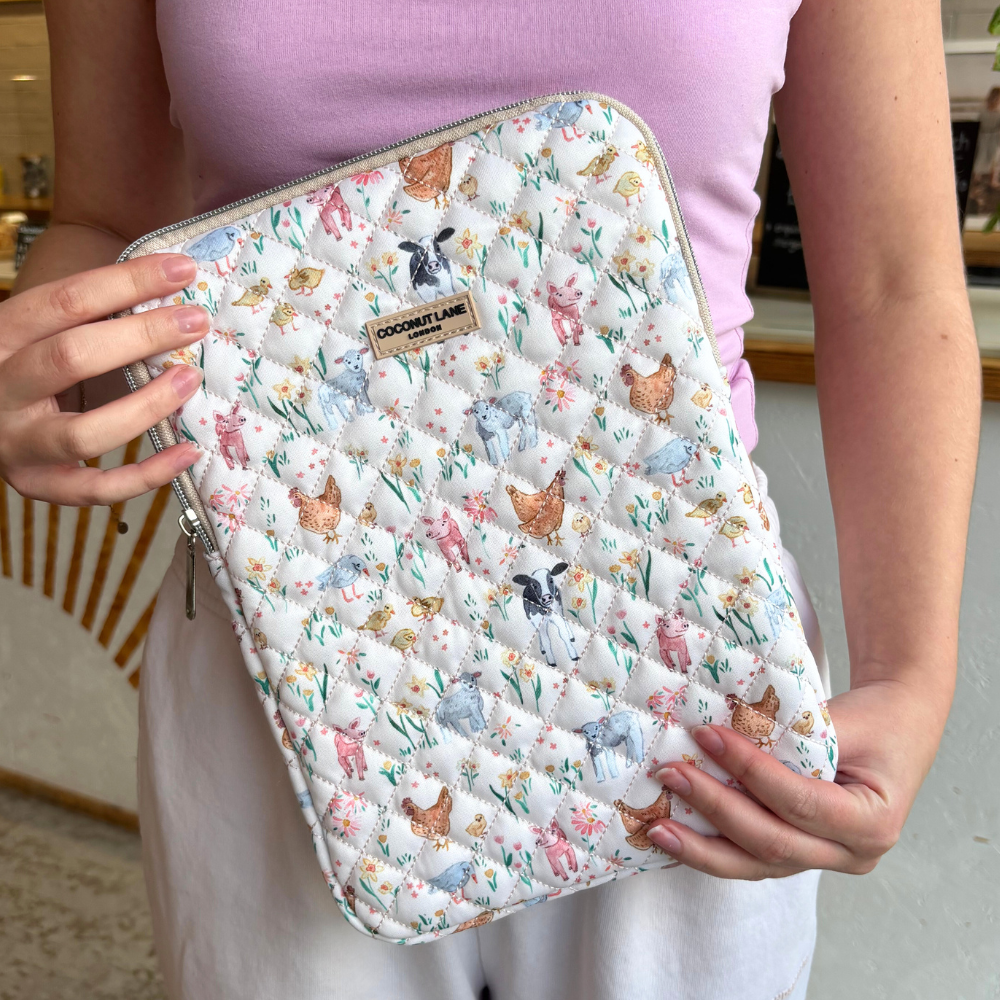 Quilted Farmyard Friends iPad Sleeve