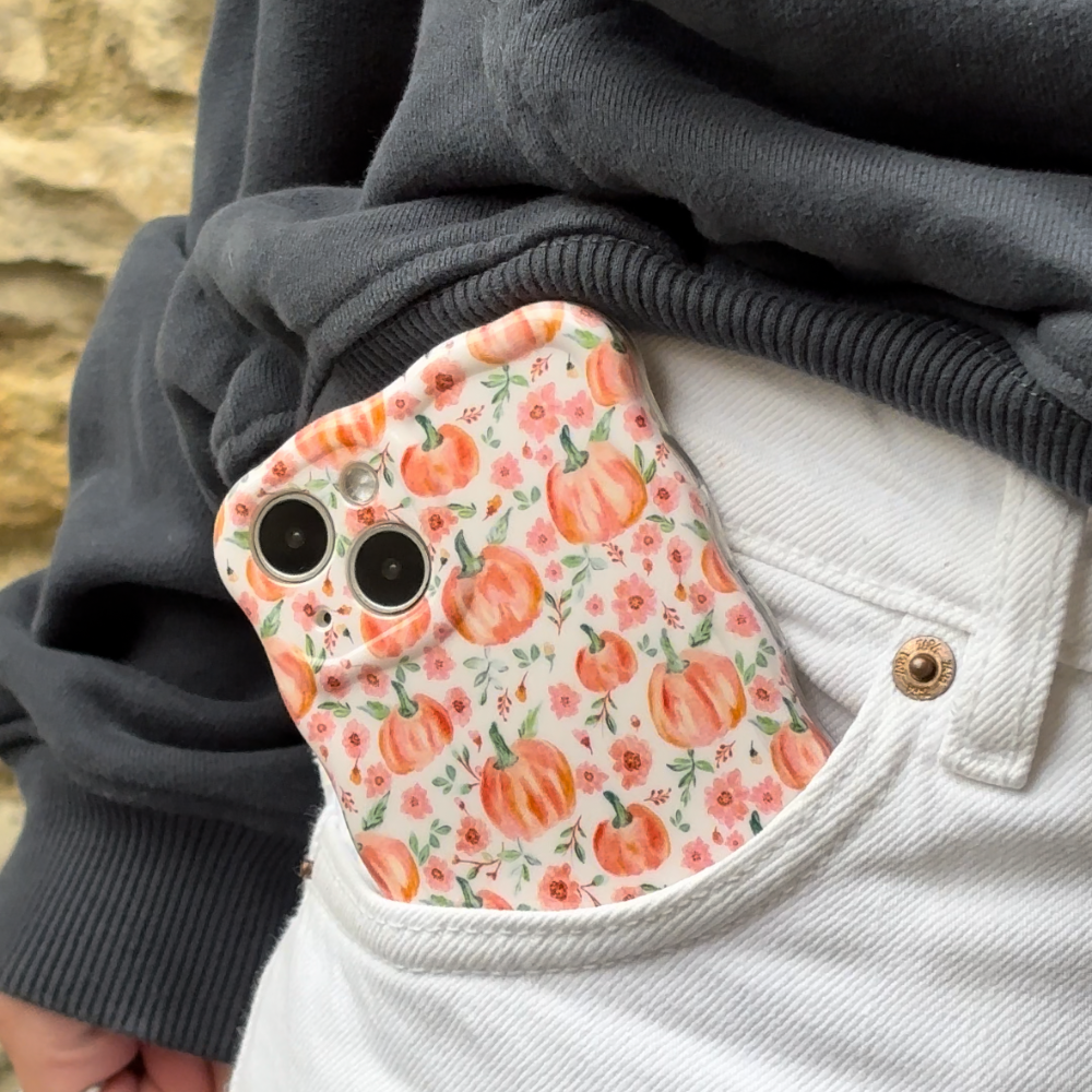 Dalgalı Telefon Kılıfı - Şirin Balkabakları