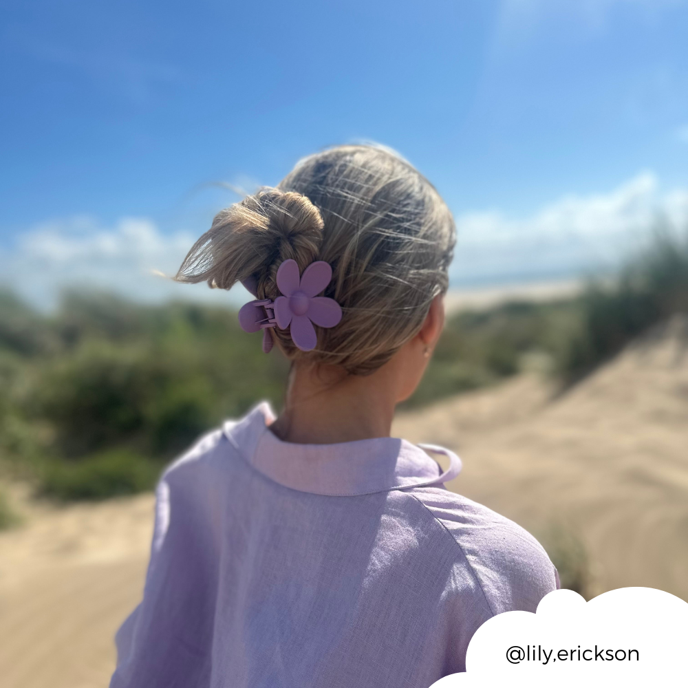 Çiçek Şekilli Klips - Leylak