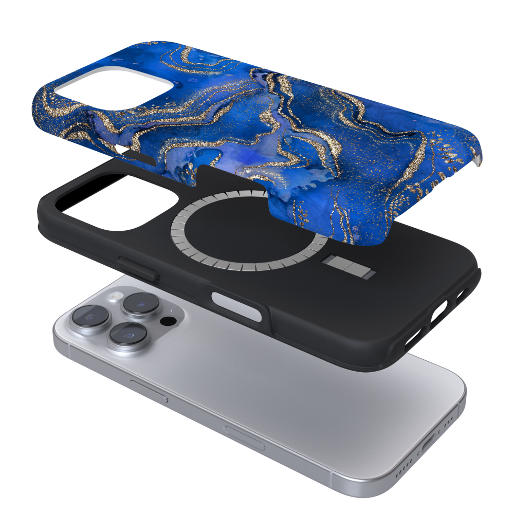 Tough MagSafe® Phone Case - Royal Blue Crystal Agate