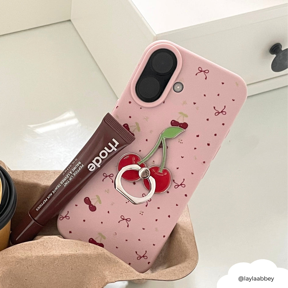 Yapışkanlı Telefon Halkası - Kiraz