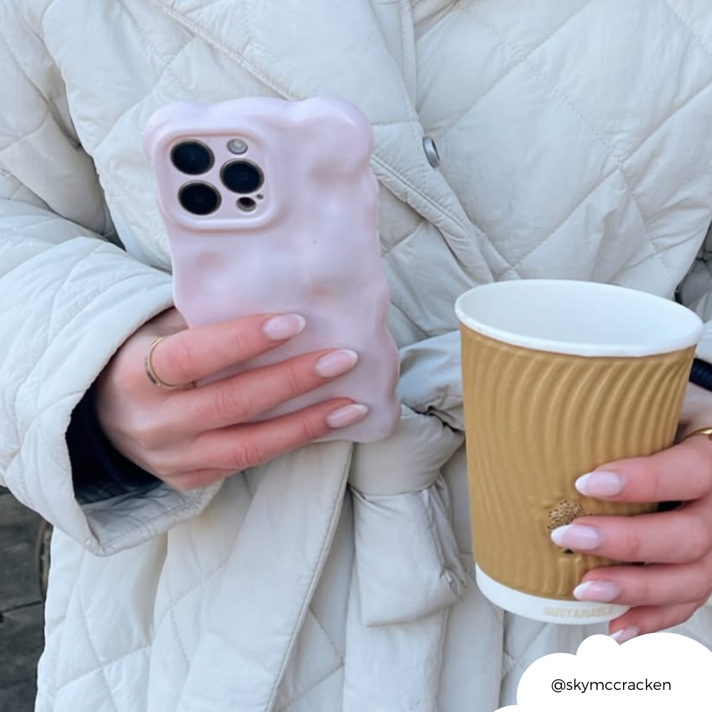 3D Baloncuklu Telefon Kılıfı - Pudra Pembesi